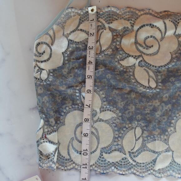 Y2K Occhi Verdi La Perla Lingerie Set Medium Blue Lace Mesh Cami Fairy Babydoll - Picture 8 of 14